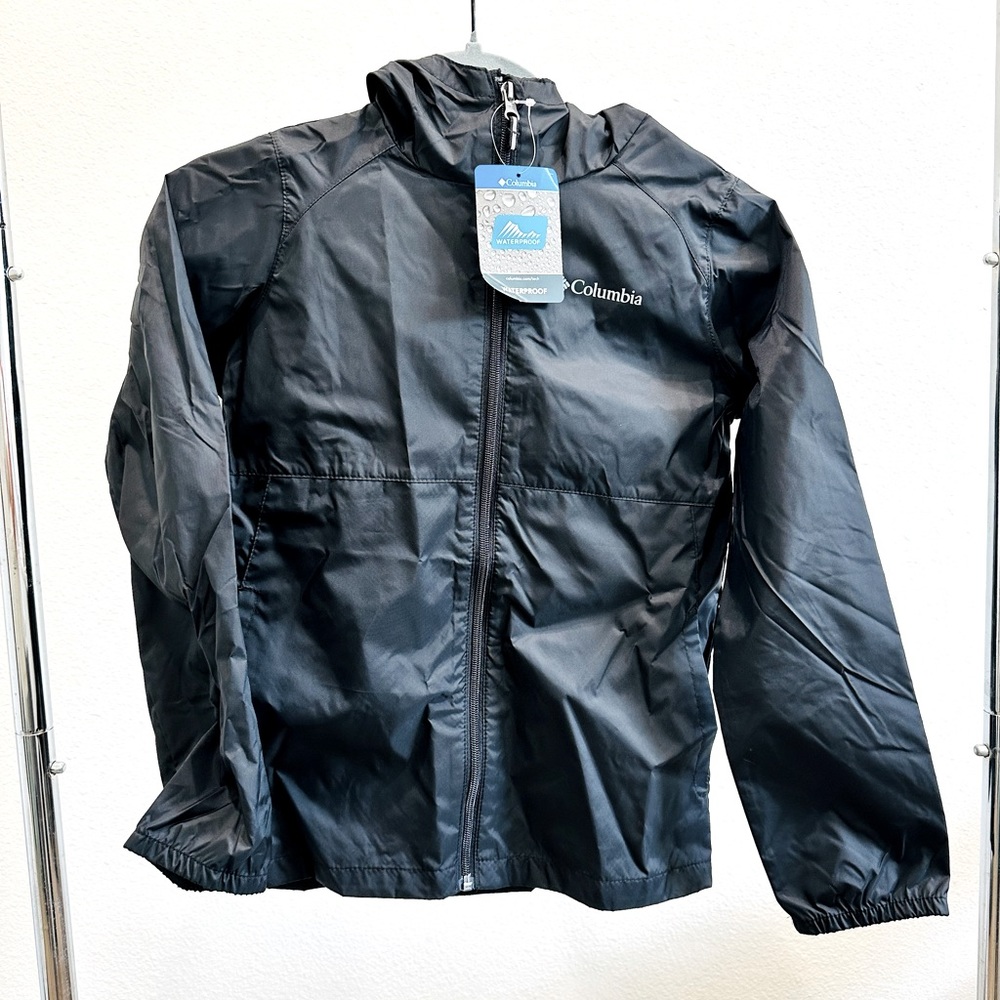 NWT Unisex Youth Columbia Hooded Rain Jacket